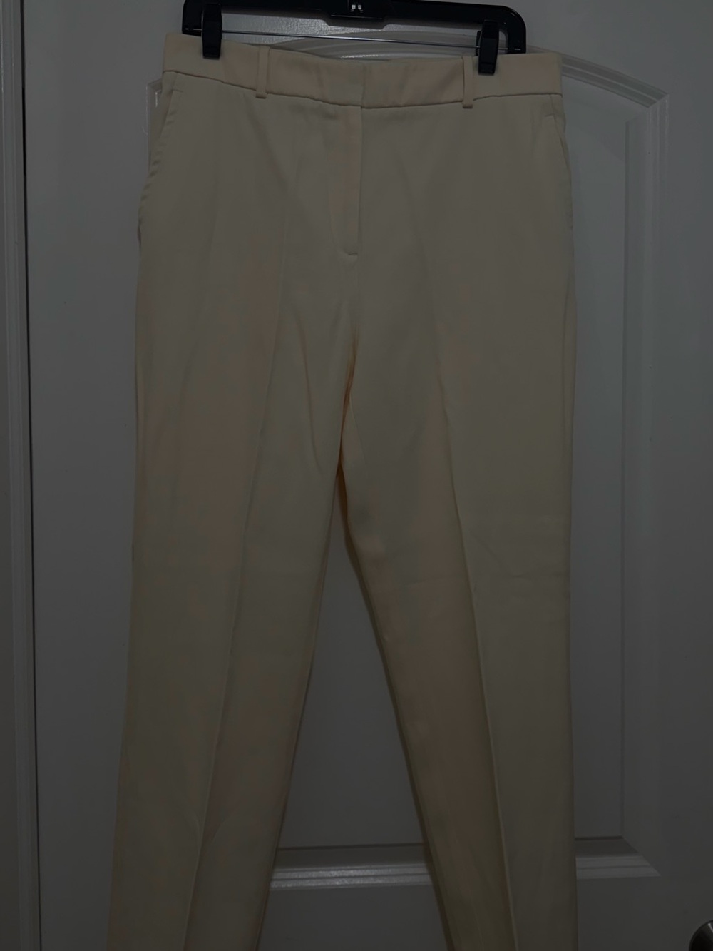 Reiss Cream Tailored Dress Trousers